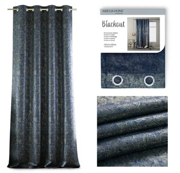 ArtFlhf Tieniaci záves BLACKOUT VERAS K | 140 x 250 cm Farba: Silver