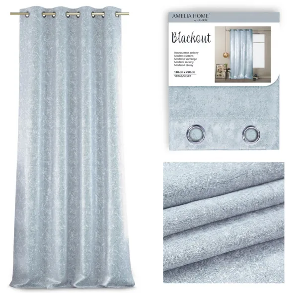 ArtFlhf Tieniaci záves BLACKOUT VERAS K | 140 x 250 cm Farba: Silver