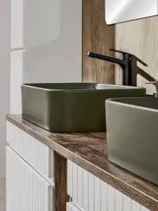 ArtCom Keramické umývadlo KAMA MFG-60 | zelená 60 cm