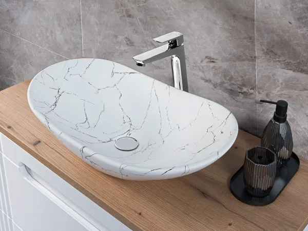 ArtCom Keramické umývadlo LENA MW17 | biela 60 cm