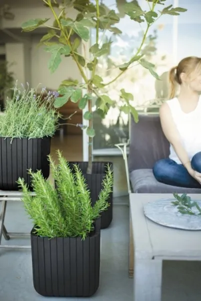 KETER Kvetináč BRICK PLANTER SM | grafit