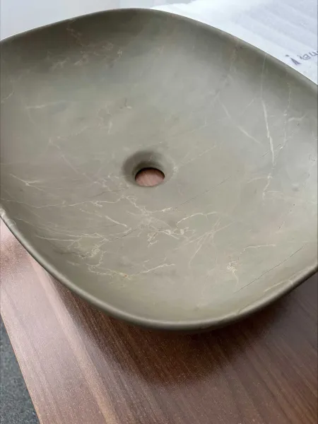 ArtCom Keramické umývadlo ANNA MY1 | sivozelená 50 cm