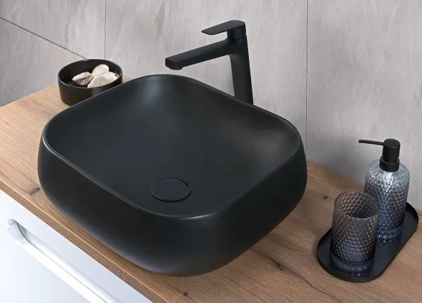 ArtCom Keramické umývadlo NIKA MB | čierna 45 cm