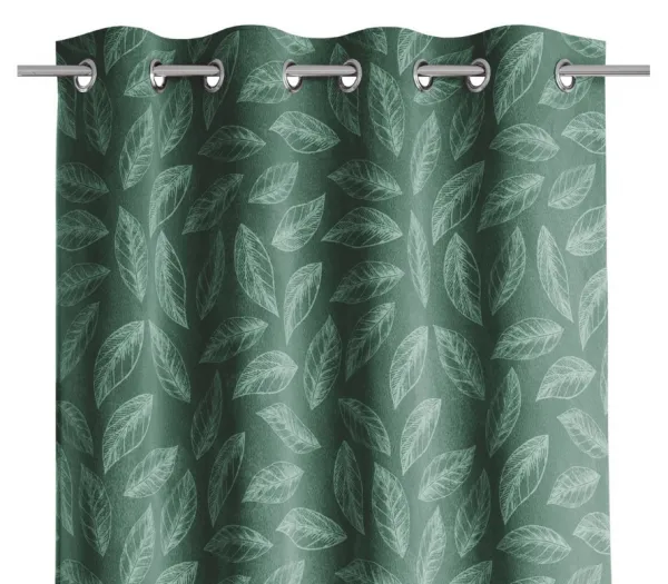 Záves AmeliaHome Calm s priechodkami 140x250 zelený