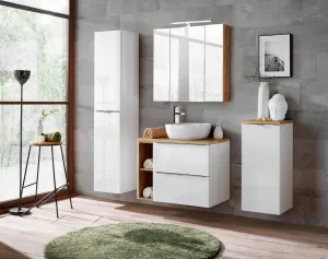 ArtCom Vysoká skrinka do kúpeľne CAPRI White 800