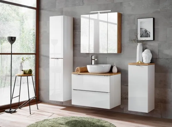 ArtCom Vysoká skrinka do kúpeľne CAPRI White 800