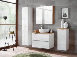 ArtCom Vysoká skrinka do kúpeľne CAPRI White 800