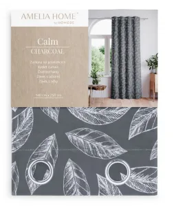 Záves AmeliaHome Calm s priechodkami 140x250 sivý