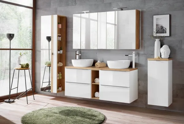 ArtCom Vysoká skrinka do kúpeľne CAPRI White 800