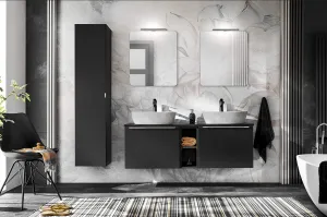 ArtCom Regál do kúpeľne SANTA FE Black 81-01