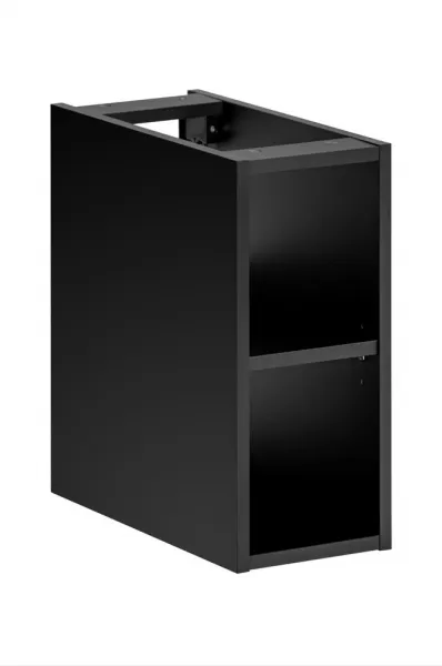 Comad Koupelnová sestava SantaFe s deskou, umyvadly, zrcadlem a skříňkami 140 cm černá