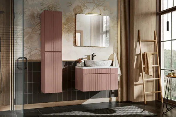 ArtCom Vysoká skrinka do kúpeľne ICONIC Rose 80-01