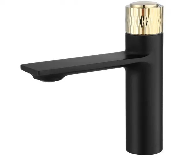 ArtPodlas Umývadlová batéria STORM | čiernozlatá nízka