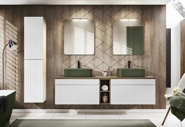 ArtCom Vysoká skrinka do kúpeľne ICONIC White 80-01