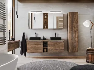 ArtCom Regál do kúpeľne SANTA FE Oak 81-01