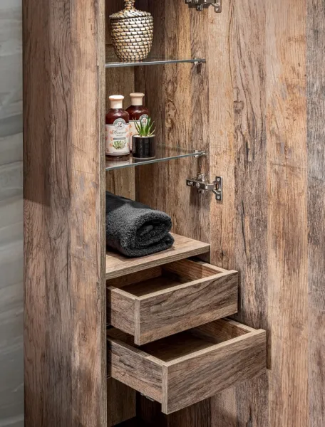 ArtCom Vysoká skrinka do kúpeľne SANTA FE Oak 80-01