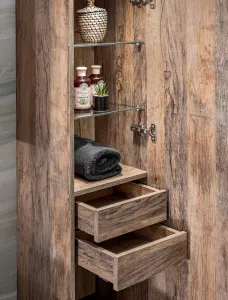 ArtCom Vysoká skrinka do kúpeľne SANTA FE Oak 80-01