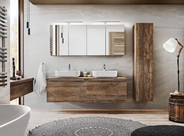 ArtCom Vysoká skrinka do kúpeľne SANTA FE Oak 80-01