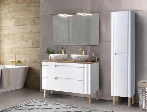 ArtCom Vysoká skrinka do kúpeľne FIJI White 80-01