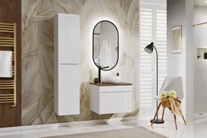 ArtCom Vysoká skrinka do kúpeľne ICONIC White 80-01