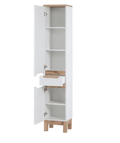 ArtCom Vysoká skrinka do kúpeľne BALI White 800