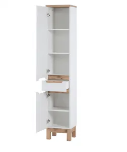 ArtCom Vysoká skrinka do kúpeľne BALI White 800