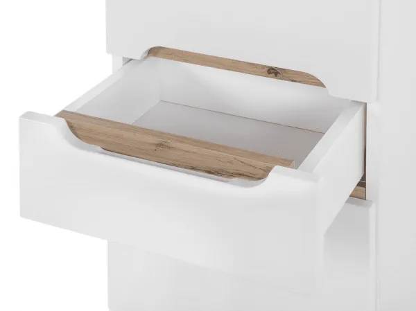 ArtCom Vysoká skrinka do kúpeľne BALI White 800