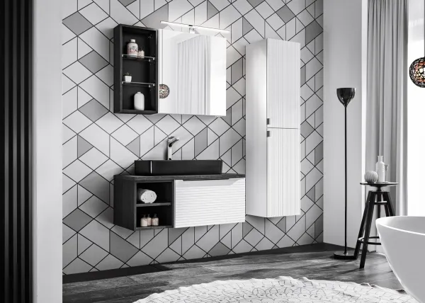 ArtCom Regál do kúpeľne LEONARDO Oak 83-01