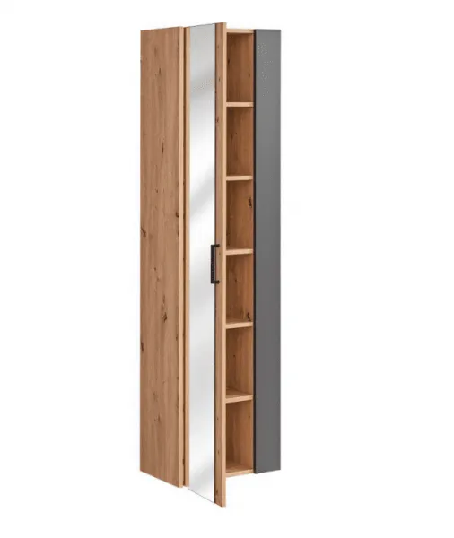 ArtCom Vysoká skrinka do kúpeľne MADERA Grey 803