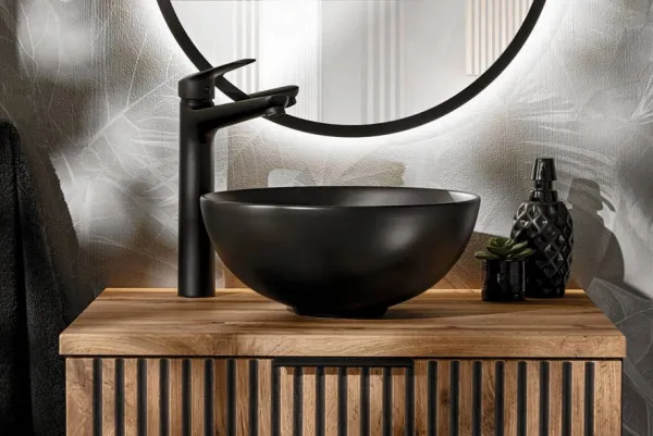 ArtCom Keramické umývadlo DOMI MB | čierna 32 cm