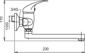 NOVASERVIS NOVASERVIS - Umývadlová drezová batéria 100 mm Metalia 55 chróm 55077,0