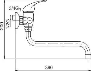 NOVASERVIS NOVASERVIS - Drezová umývadlová batéria 100 mm Metalia 55 chróm 55079,0