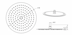 SLIM hlavová sprcha, kruh 300mm, leštená nerez MS573