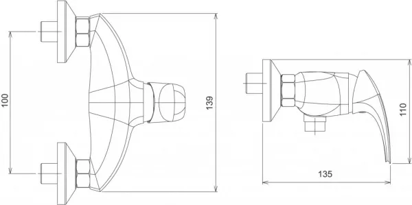 NOVASERVIS - Sprchová batéria 100 mm Metalia 57 chróm 57065,0