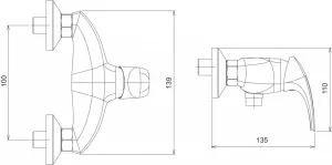 NOVASERVIS - Sprchová batéria 100 mm Metalia 57 chróm 57065,0