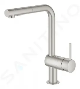 GROHE GROHE - Minta Drezová batéria s výsuvnou spŕškou, supersteel 30274DC0