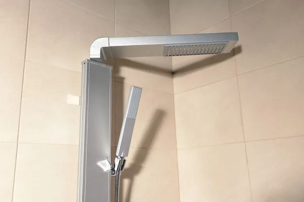 ROME sprchový stĺp k napojeniu na batériu, výška 822mm, hliník SL760