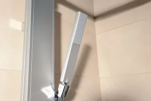 ROME sprchový stĺp k napojeniu na batériu, výška 822mm, hliník SL760