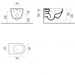 SAPHO - PURA závesné WC s elektronickým bidetom USPA LUX UB-6635RU-1