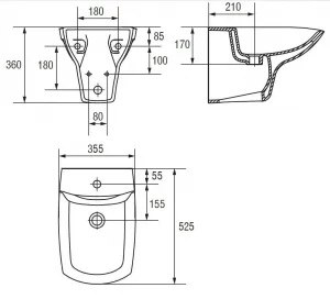 CERSANIT - ZÁVESNÝ BIDET CARINA K31-010