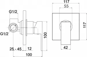 NOVASERVIS - Sprchová batéria podomietková SHARP chróm 37050,0