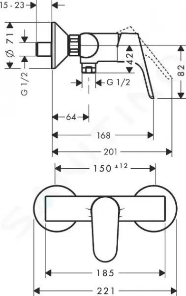 HANSGROHE - Focus E2 Sprchová batéria, chróm 31960000