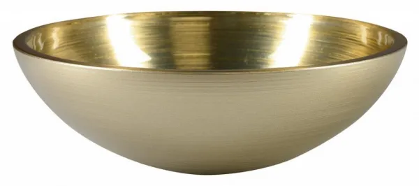 SAPHO - MURANO SOFT BROWN sklenené umývadlo na dosku, priemer 40cm, béžovozlatá AL5318-67