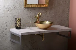 SAPHO - FIANNA sklenené umývadlo na dosku Ø 42 cm, bronz 2501-21