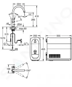 Štartovná zostava stojaca GROHE BLUE HOME 31455DC1