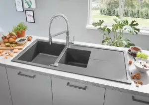 GROHE GROHE - Get Drezová batéria s flexibilným ramenom a spŕškou, chróm 30361000