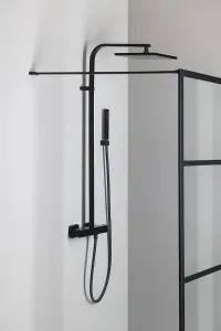 SAPHO - DIMY sprchový stĺp s termostatickou batériou, čierný DM322BL