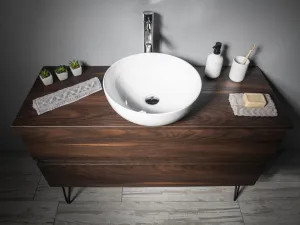 RONDANE keramické umývadlo priemer 40x14 cm, na dosku AR435