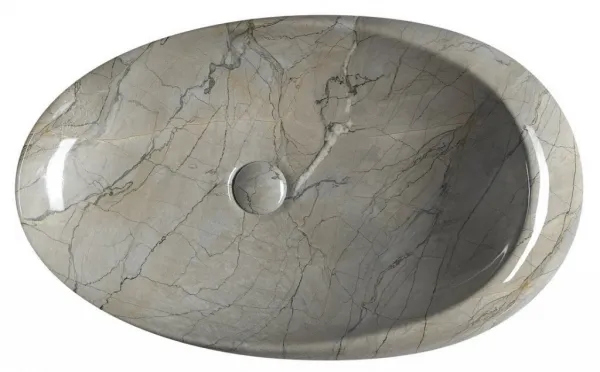 SAPHO - DALMA keramické umývadlo na dosku 68x44 cm, grigio 313