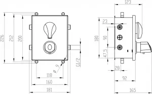 NOVASERVIS - Podomietková termostatická batéria s boxom 2 vývody BOX56052RT,0